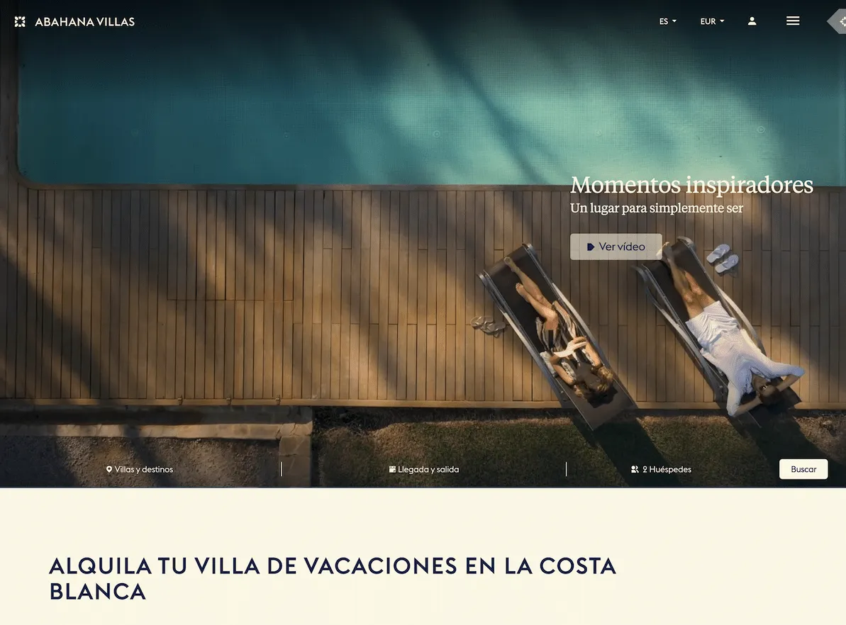 Web líder de alquiler de villas en la Costa Blanca